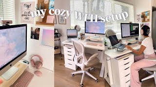 WFH Day in the Life | my cozy desk setup + what I do for work!