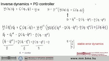 Comparison of the PD feedback controller and the inverse dynamics controller on a RRR manipulator