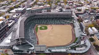 Drone Video Of Wrigley Field - Chicago Il - 101622
