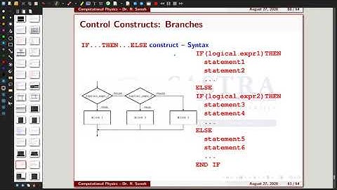 Computational Physics -- FORTRAN 90/95 Control constructs - part-1 -- MSc., SASTRA |Lecture-6|