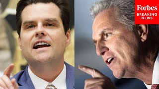 JUST IN: Matt Gaetz Says Kevin McCarthy Could Ask Democrats To Help Make Him Speaker