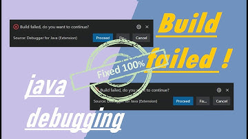Build faild | Debugger | for java extension | debugging error | solved