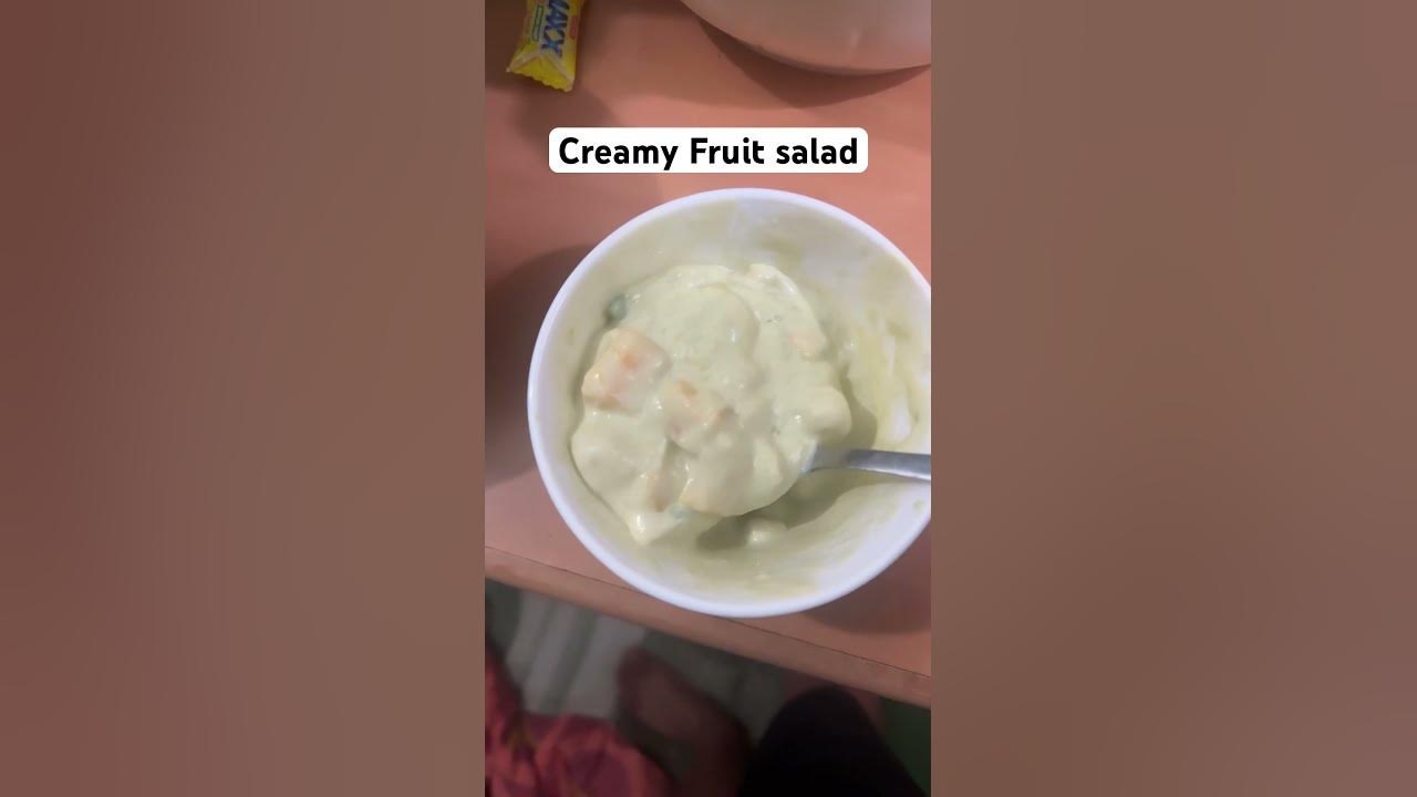 Creamy fruit salad #short - YouTube