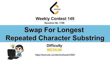 1156 Swap For Longest Repeated Character Substring (Weekly Contest 149)