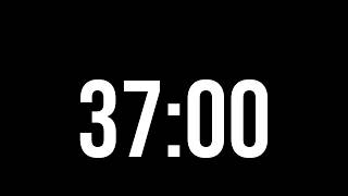 37 Minute Timer With Alarm ⏰ | Black Screen | No Music
