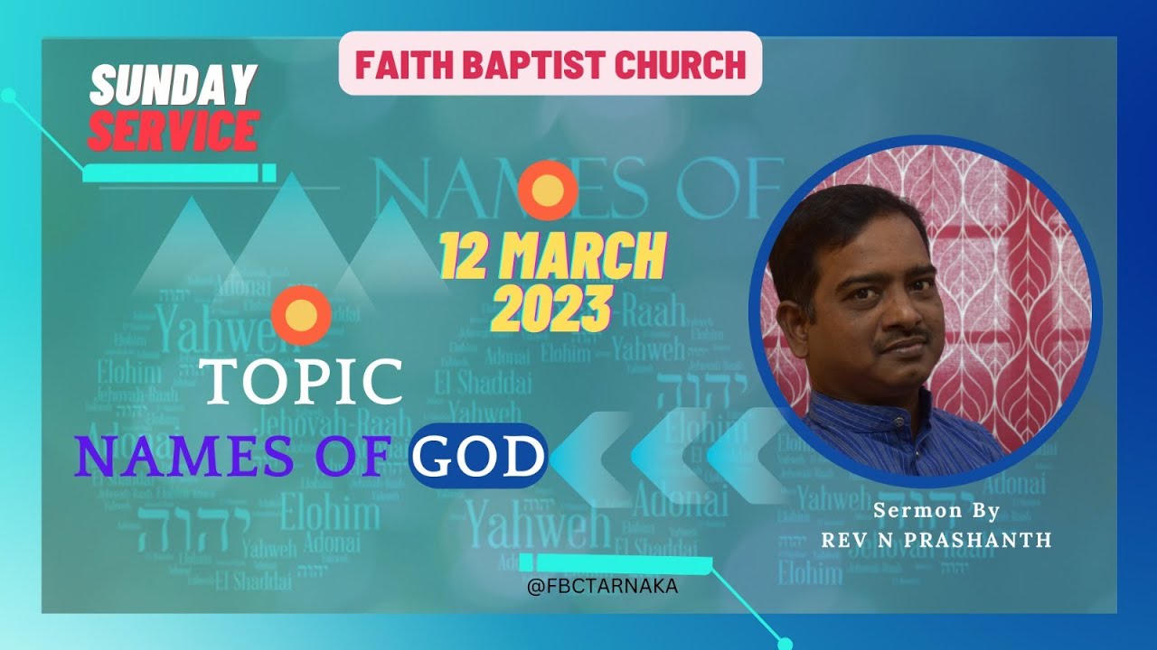 Faith Baptist Church - Sunday Service 12th March 2023 - YouTube