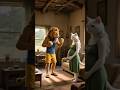 الأسد خان مراته القطة أم مياو وكانت النهاية صادمة Shorts Cat Ai Viral 