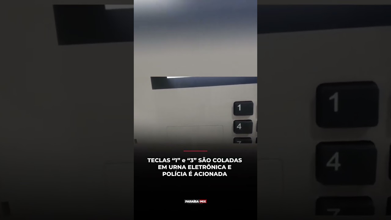 TECLAS "1" e “3” SÃO COLADAS EM URNA ELETRÔNICA E POLÍCIA É ACIONADA