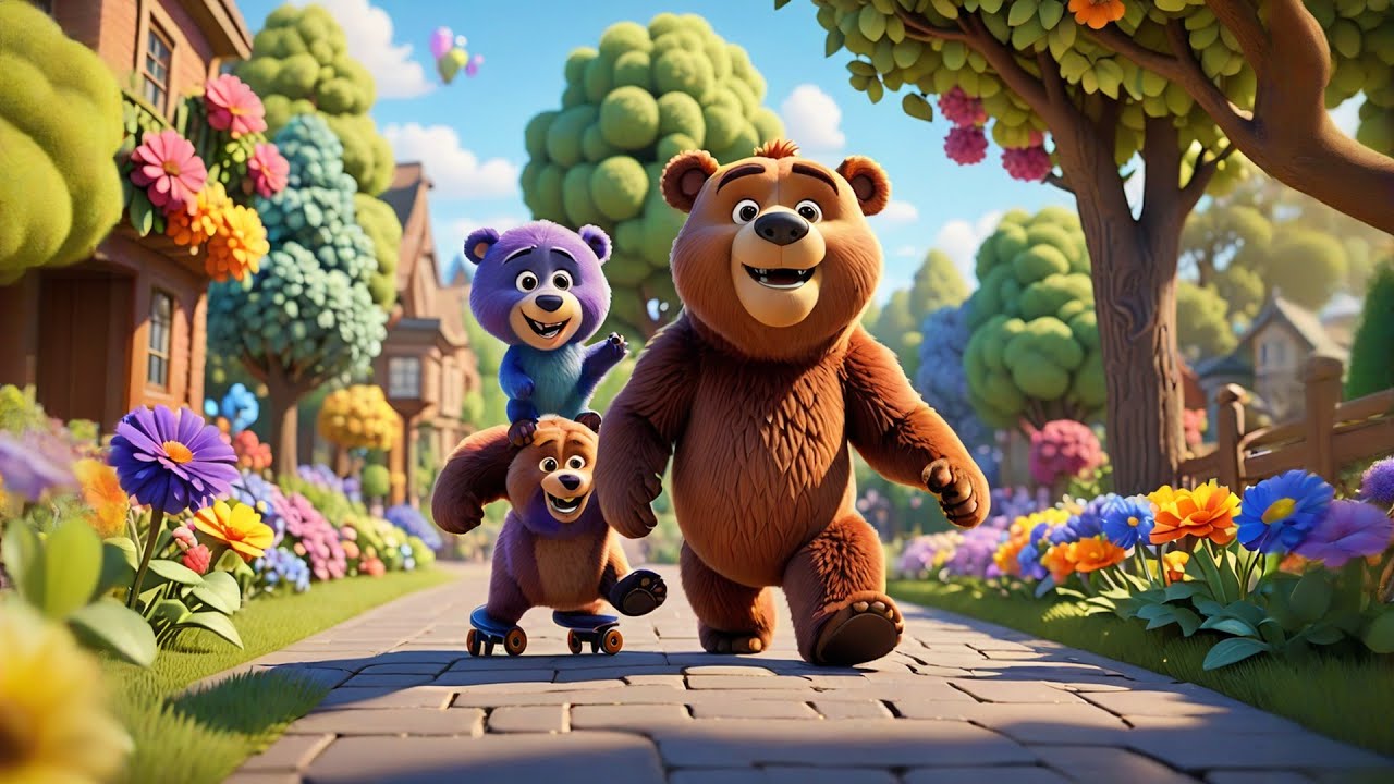 A Bear Wearing Roller Skates?! – Nursery Rhymes Songs for Kids 🧸🛼