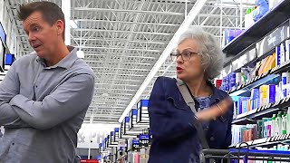 THE POOTER - Scared this lady to death LOL!!! - Farting at Walmart
