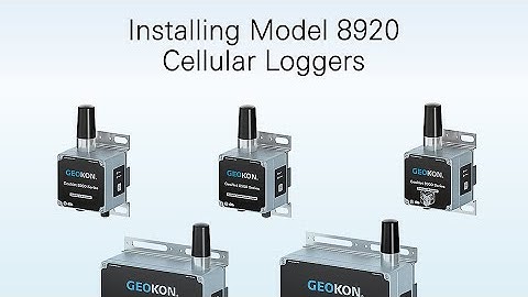 8900 Series: Installing GeoNet Cellular Loggers | Rev. A
