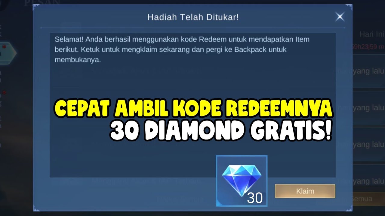 CEPAT AMBIL! KODE REDEEM 30 DIAMOND GRATIS EVENT KODE REDEEM MSC AT EWC ...