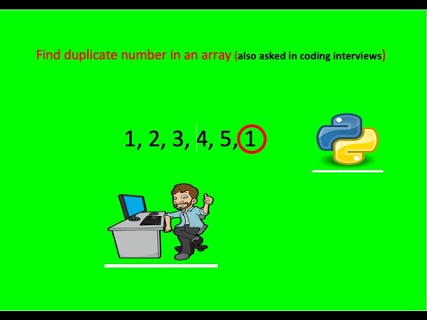 How to find a duplicate in an array | Python - YouTube