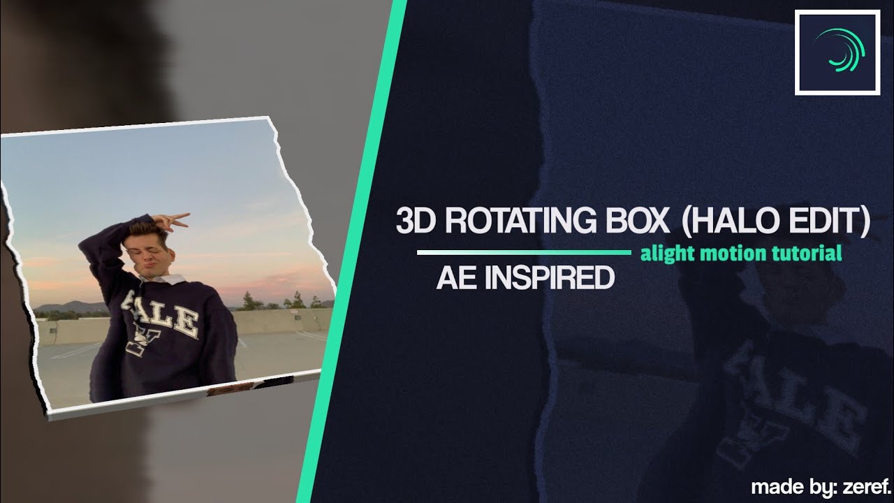 advance 3d flip box on halo edit alight motion tutorial | transition ...