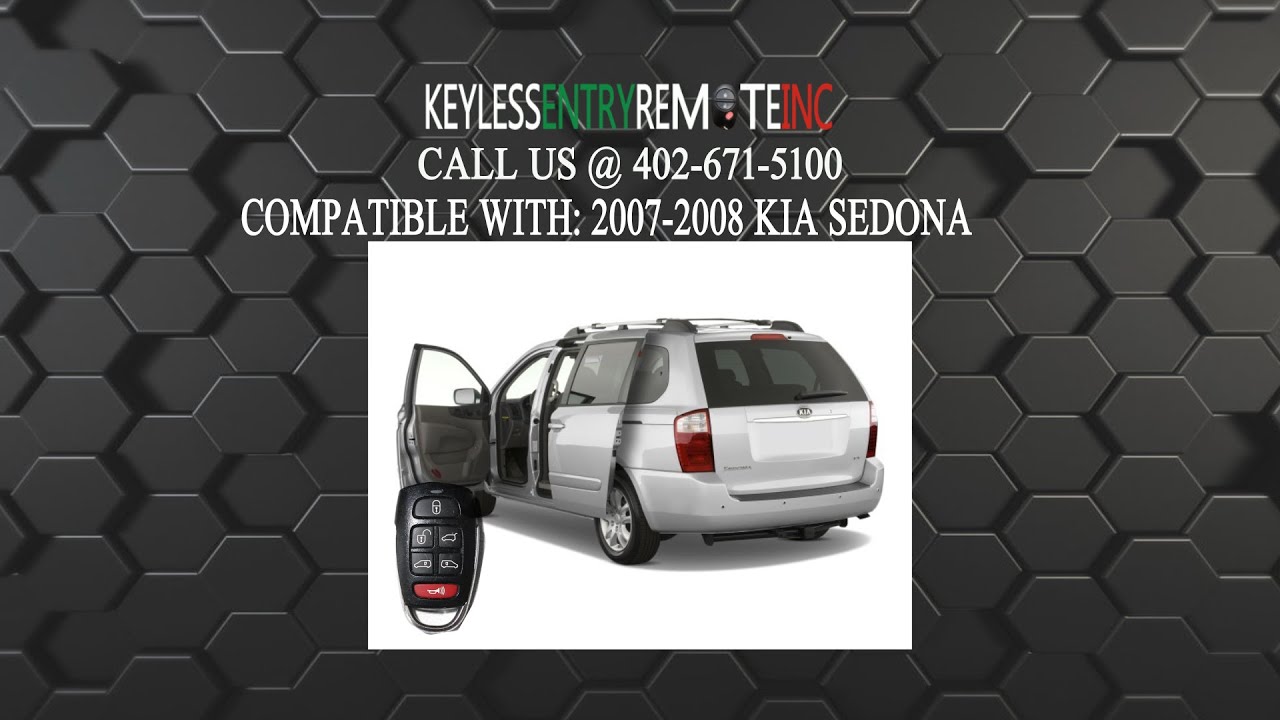 KeylessOption Keyless Entry Remote Control Car Key Fob Alarm for Hyundai Entorage 2007-2009 Kia Sedona 2008-2014