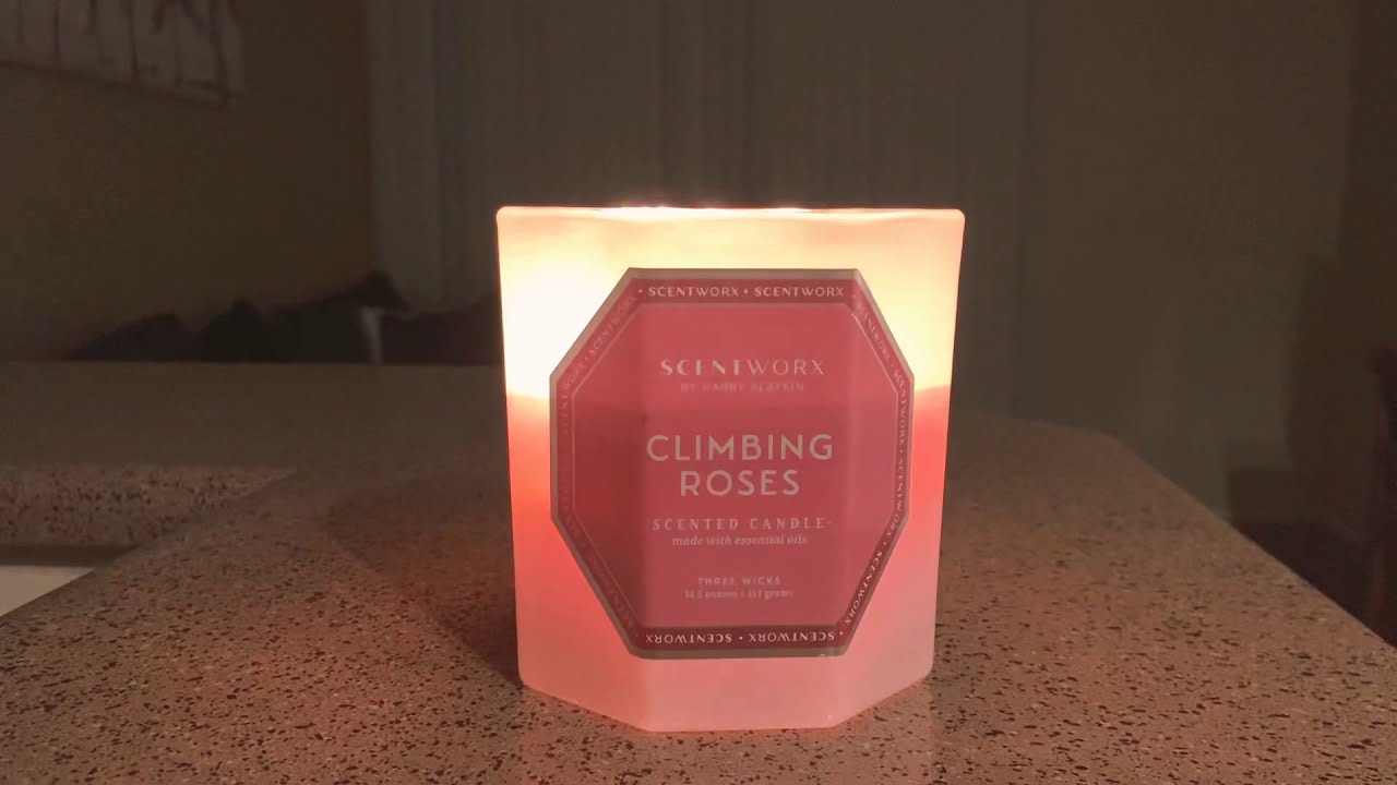 ScentWorx Candle Review Climbing Roses by Harry Slatkin YouTube