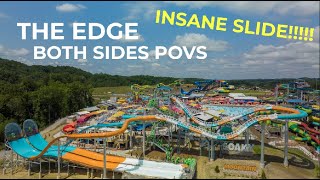[4k] The Edge POV Both sides ALL NEW INSANE Waterslide Soaky Mountain NEW 2022 Racing Watercoaster