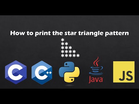 How to Print the Triangle Star Pattern (Pseudocode / Python / Java / Javascript / C / C++)