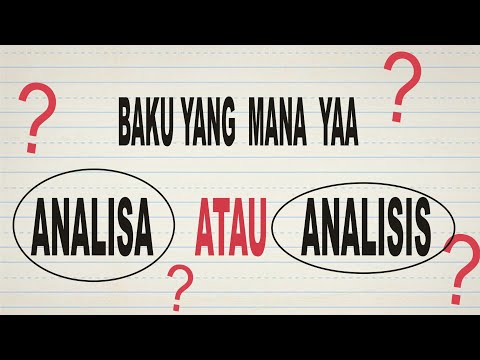 Video: Apakah ada kata analisis?