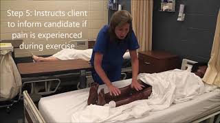 15 Performs Passive Range of MotionPROM for One Knee and One Ankle