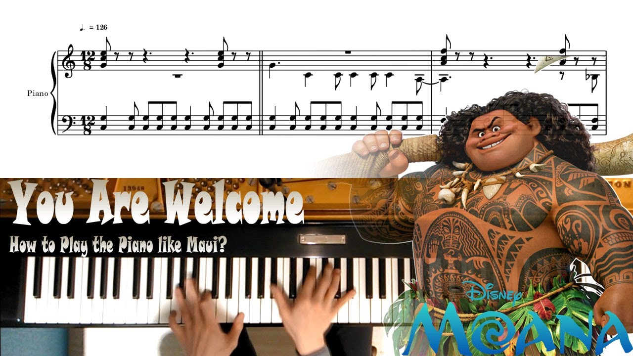 【You Are Disney "Moana" How to Play the Piano like Maui