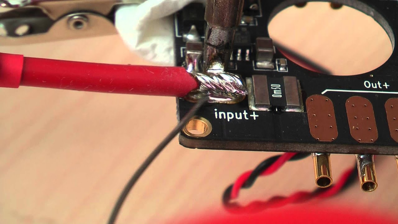 Soldering A 12 Awg Wire To A Gold Plated Pad