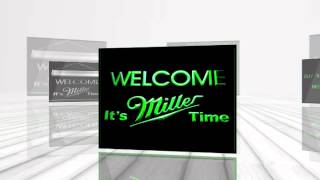 Welcome It's Miller Time Beer Bar Pub Restaurant Neon Light Sign