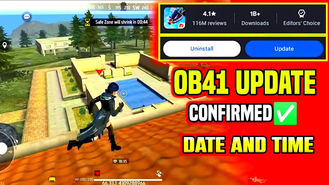 Free Fire ob 41 update conform date!😱 #foryou #free_fire
