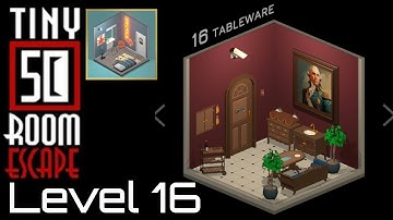 50 tiny room escape level 16 walkthrough ( Tableware )