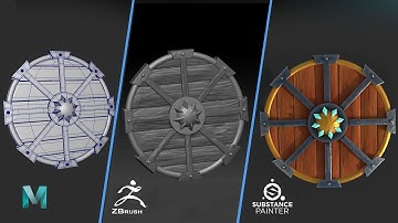 Maya 2020, Zbrush 2021, Substance Painter - Stylized  shield