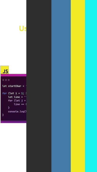 Create Alphabet Pyramid Pattern in #javascript #python #clanguage - YouTube