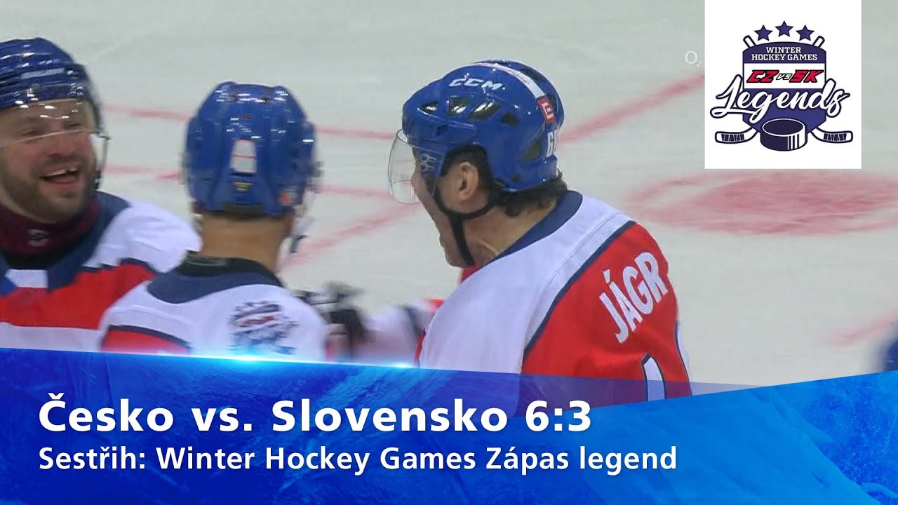 Sestřih: Winter Hockey Games Zápas legend Česko vs. Slovensko (6:3 ...