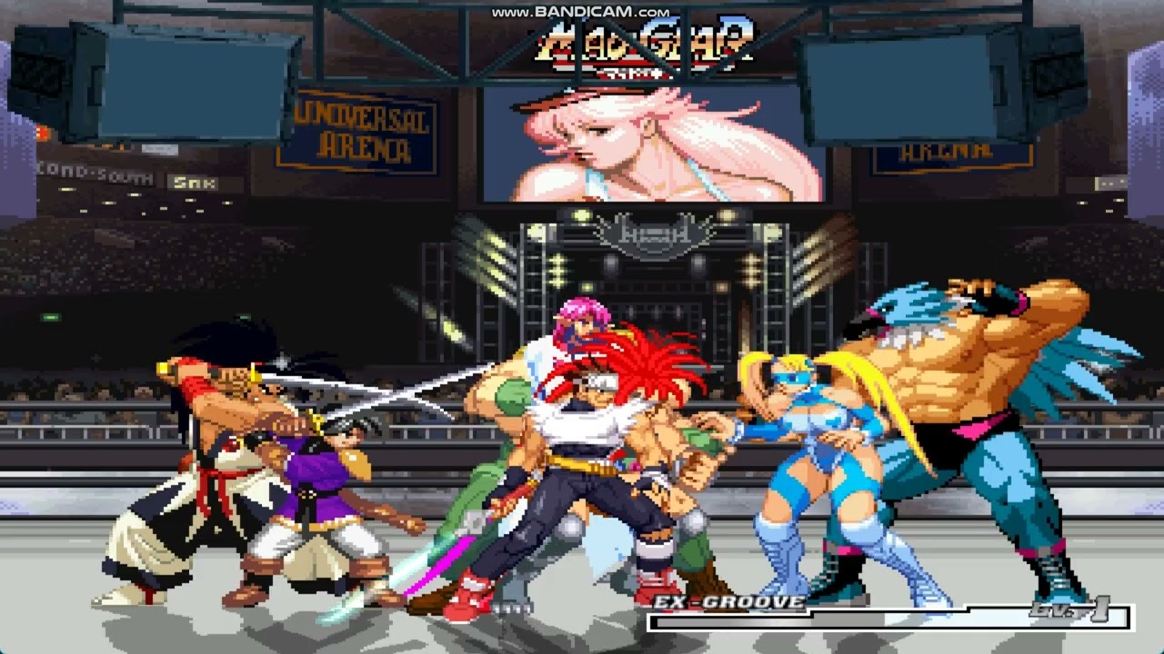 Manjimaru/Haohmaru/Hayato/Slash vs. R.Mika/Tizoc/Rila/Alex
