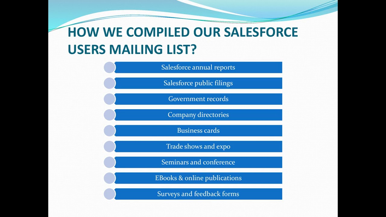 SalesForce Users Email List