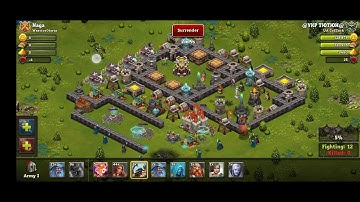 Throne Rush: Attach0055 | Destroyed with Right Deployment and Strong Army