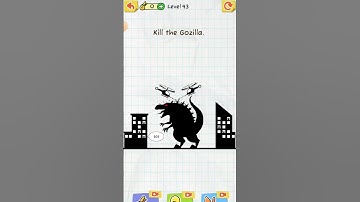 Kill Gozilla Draw 2save lvl 43 #shorts #gamer #views #gaming  #views_viral_video_subscribers_grow