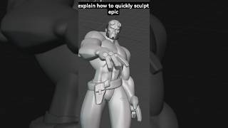 How to QUICKLY Sculpt Epic Hellboy in Blender? - 3 Min Tutorial