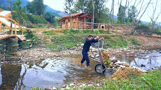 175 days BUILD CABIN LOG - Building dams to prevent irrigation. Making dumplings to welcome Tet