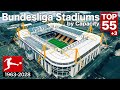 ブンデスリーガ全スタジアム収容人数ランキングTop 55（1963–2028 将来改修分含む）＋56〜57位 / Top 55 Bundesliga-Stadien nach Kapazität