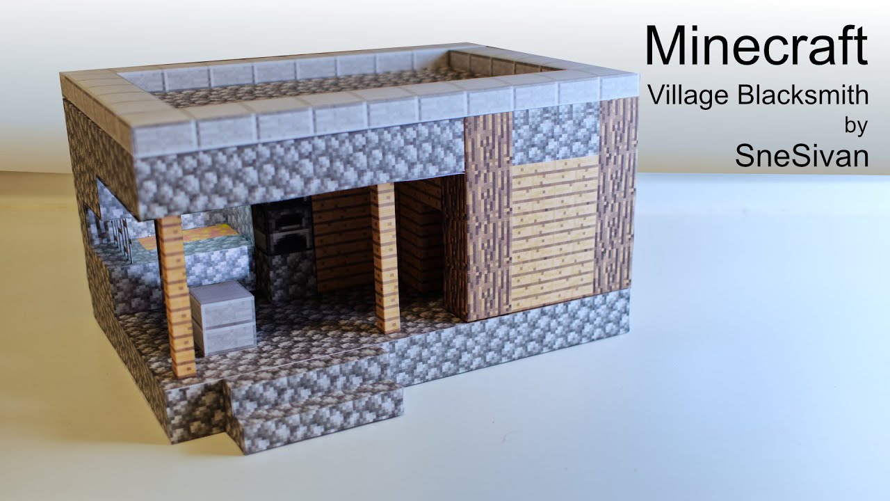 minecraft villager house papercraft