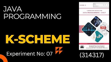 JAVA PROGRAMMING msbte PRACTICAL NO: 07 manual || msbte java manual answers ||
