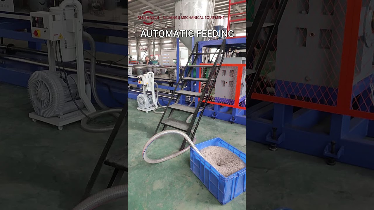 plastic extruder automatic feeding machine for SJ - 220 epe foam sheet line