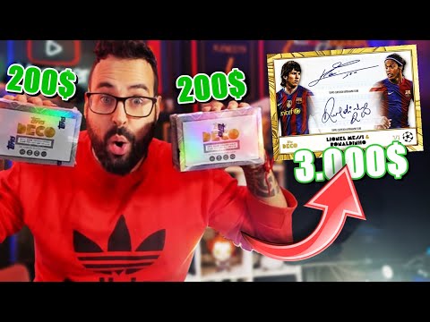 Me TOCA FIRMA de FUTBOLISTA del BARÇA de +3.000€ en 2 CAJAS de 200€ - TOPPS UCC DECO 2024/25