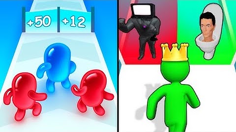Satisfying Games join Blob calsh 3D Vs ASMR Giant rush 3D❤❤🧡🧡All Max Big Update Gameplay Ep 419