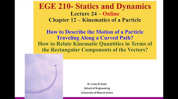 How to Relate Kinematics Quantities with Rectangular Components of Vectors! #EGE210 #076