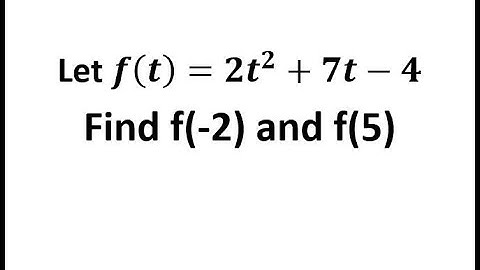 Evaluate the Function Using Function Notation