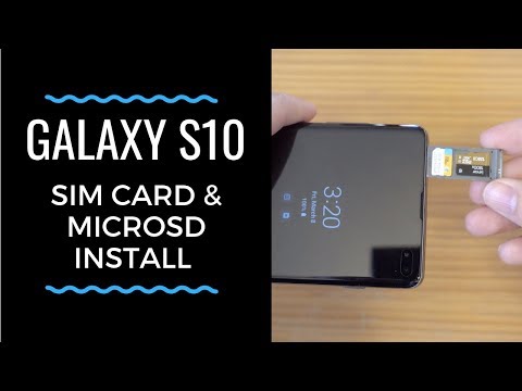 Galaxy S10 / S10 +에 SIM 또는 MicroSD 카드를 설치하는 방법