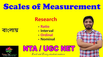 Scales Of Measurement in Bengali: Types of Scales | Nominal | Ordinal | Interval | Ratio | NTA NET