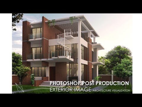 Photoshop Post Production Exterior Image Architecture Visualization