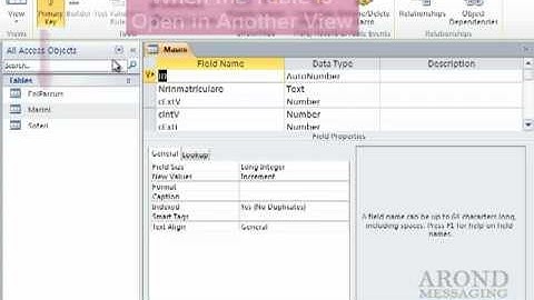 Using Access 2010 - Open a Table in Design View
